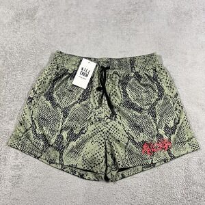 Kill Crew Shorts Mens 2XL Muay Thai Mid Thigh Cut Snake Print Green Training